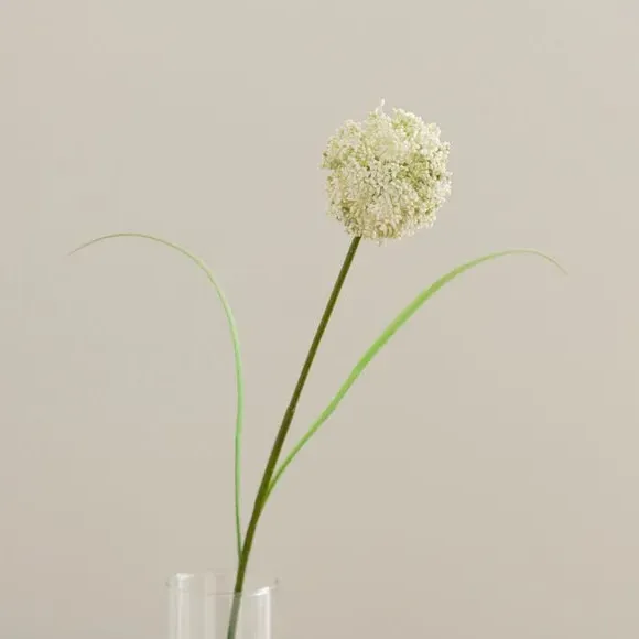 Artificial Allium Stem - White