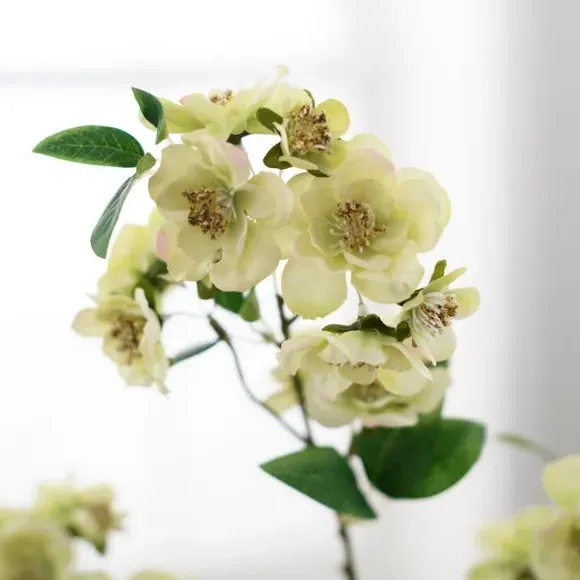 Artificial Almond Blossom Stem - Cream