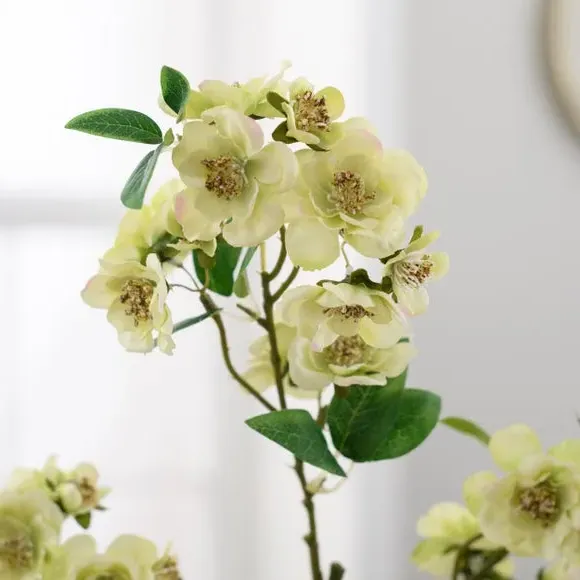 Artificial Almond Blossom Stem - Cream