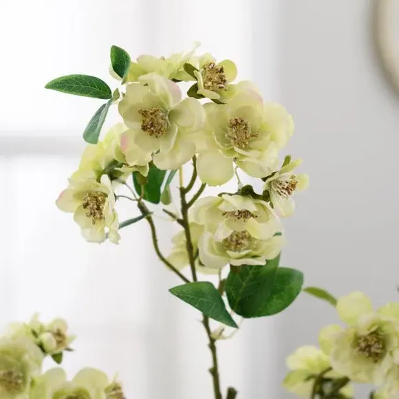 Artificial Almond Blossom Stem - Cream