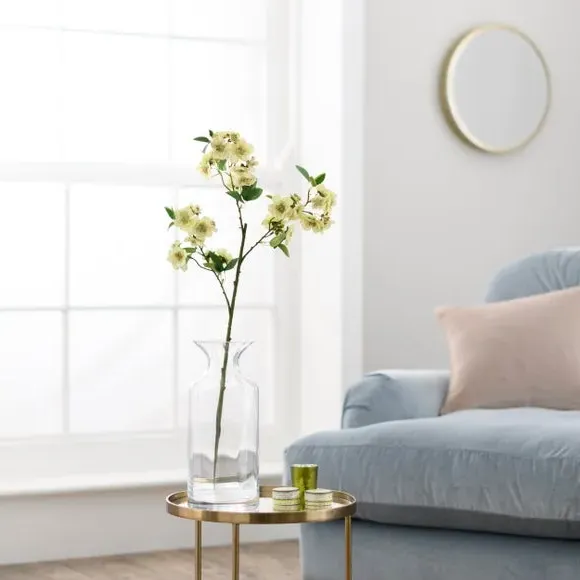 Artificial Almond Blossom Stem - Cream