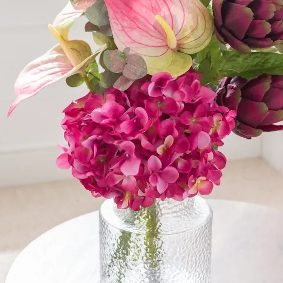Artificial Anthurium Bouquet - Pink, Mixed Blooms