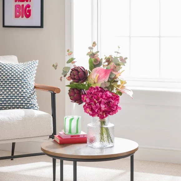 Artificial Anthurium Bouquet - Pink, Mixed Blooms