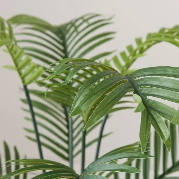 Artificial Areca Palm Plant - Green, Black Pot