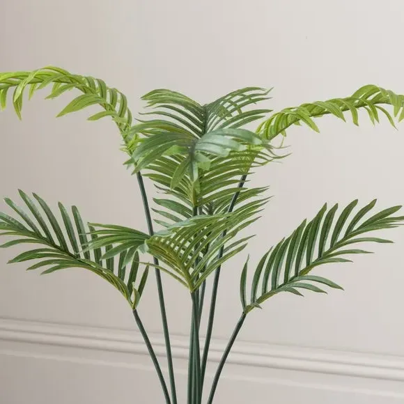 Artificial Areca Palm Plant - Green, Black Pot