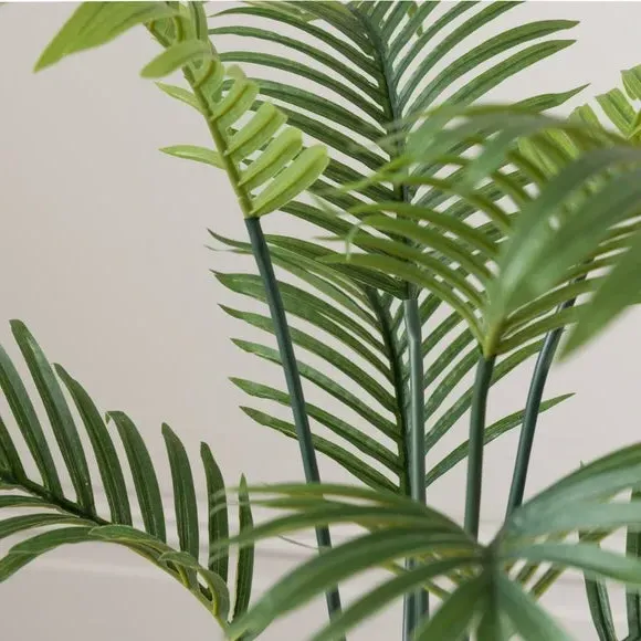 Artificial Areca Palm Plant - Green, Black Pot