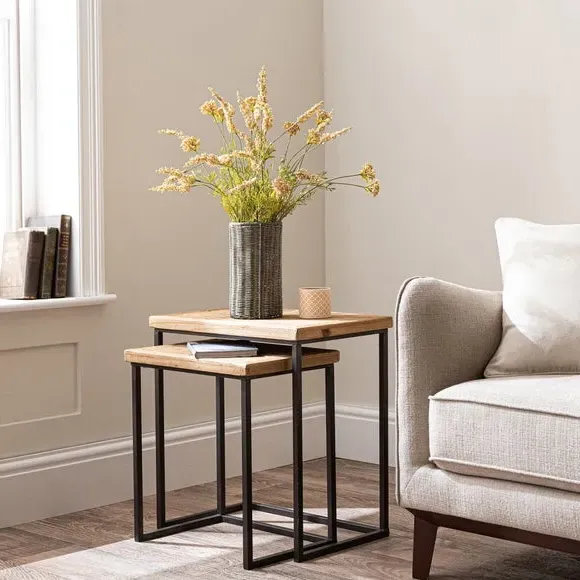Artificial Astilbe Plant - Yellow, Woven Vase image