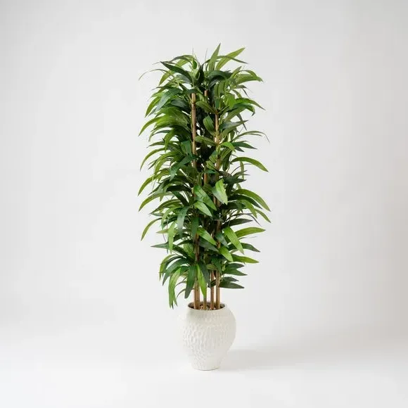 Artificial Bamboo Tree in Pot - Green, Ceramic