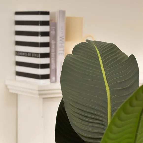 Artificial Banana Palm Tree - Green, Woven Basket