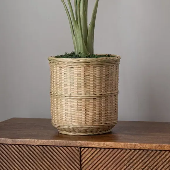 Artificial Banana Plant - Natural, Bamboo Pot