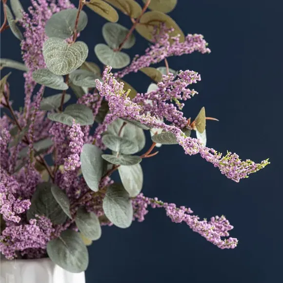 Artificial Berry Bouquet - Green, Ceramic Vase
