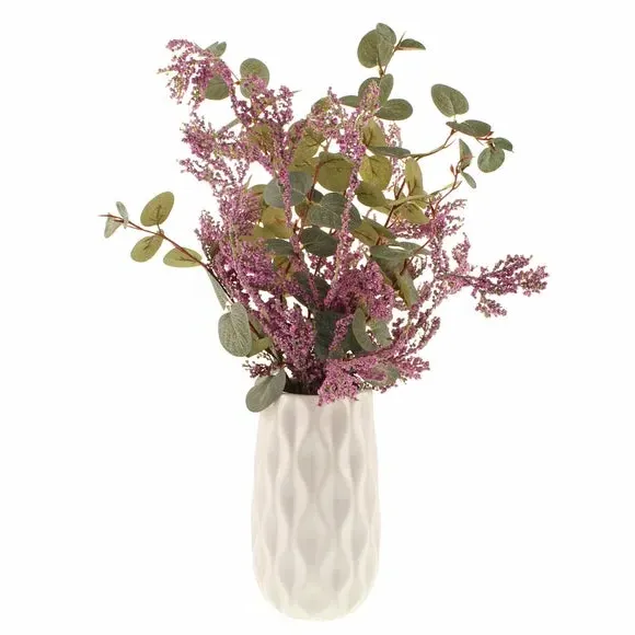 Artificial Berry Bouquet - Green, Ceramic Vase