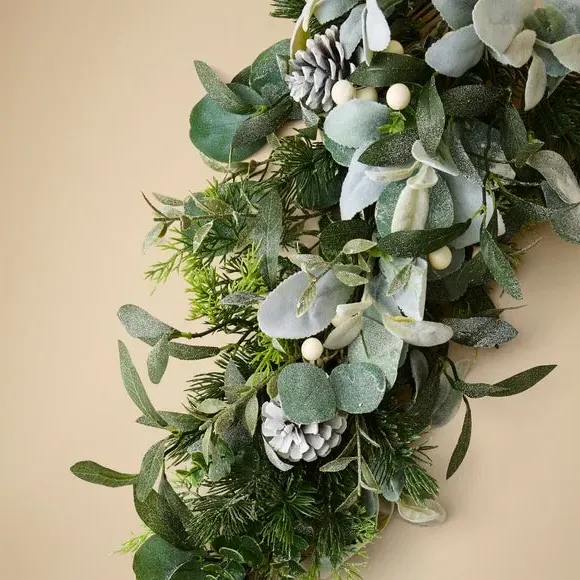 Artificial Berry & Eucalyptus Swag - Green