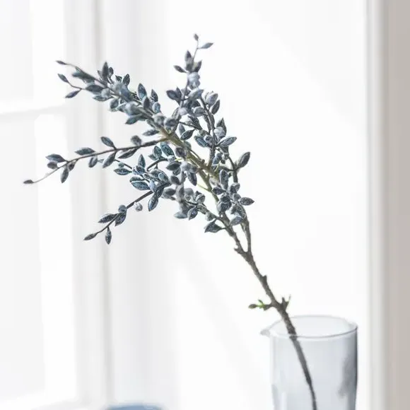 Artificial Berry Stem - Blue, Plastic