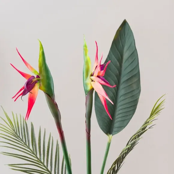 Artificial Bird of Paradise Bouquet - Green