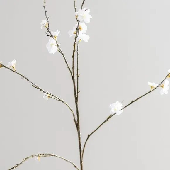 Artificial Blossom Flower Stem - Cream