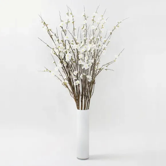Artificial Blossom Flower Stem - Cream