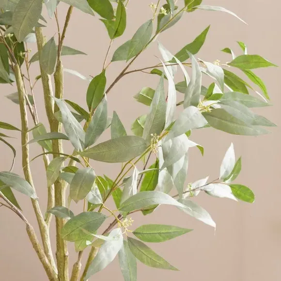 Artificial Blue Gum Tree - Green, Plastic Pot