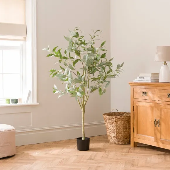 Artificial Blue Gum Tree - Green, Plastic Pot image