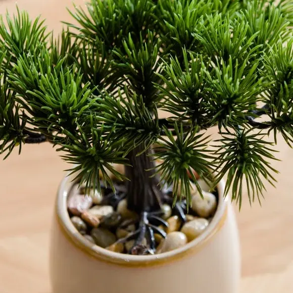 Artificial Bonsai Tree - Cream, Ceramic Pot