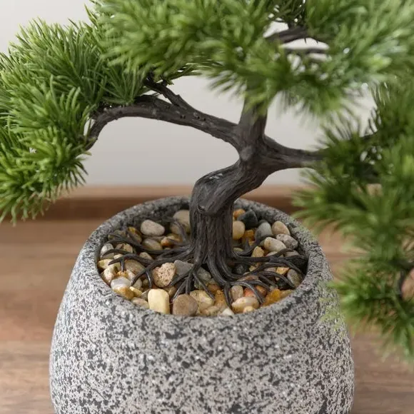 Artificial Bonsai Tree - Grey, Cement Pot
