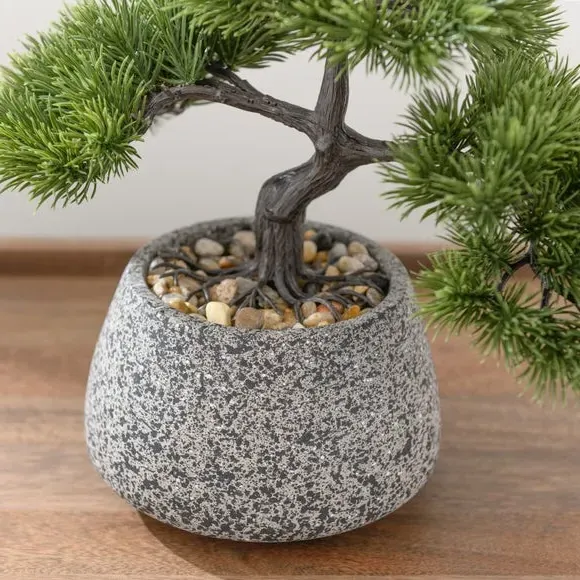 Artificial Bonsai Tree - Grey, Cement Pot