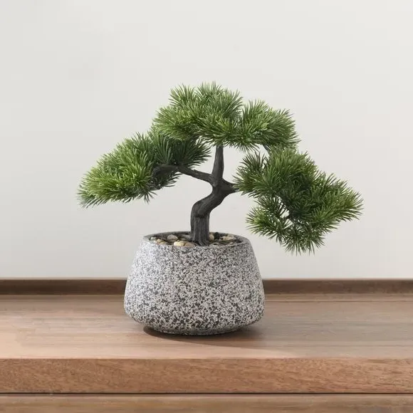 Artificial Bonsai Tree - Grey, Cement Pot