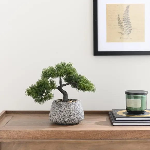 Artificial Bonsai Tree - Grey, Cement Pot image