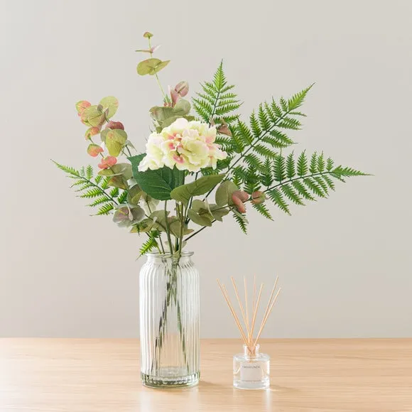 Artificial Bouquet & Diffuser Gift Set - Green image