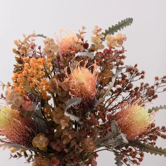 Artificial Bouquet with Protea - Multicolor