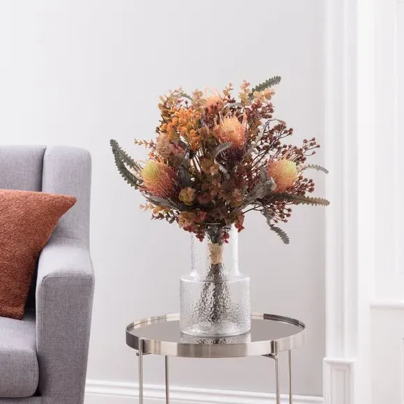 Artificial Bouquet with Protea - Multicolor image