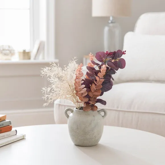Artificial Bouquet with Vase - Purple, Eucalyptus image
