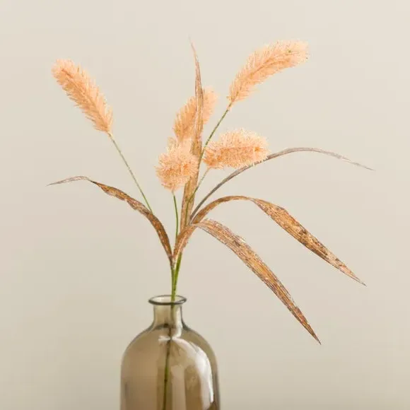 Artificial Bullrushes Spray - Cream, Plastic