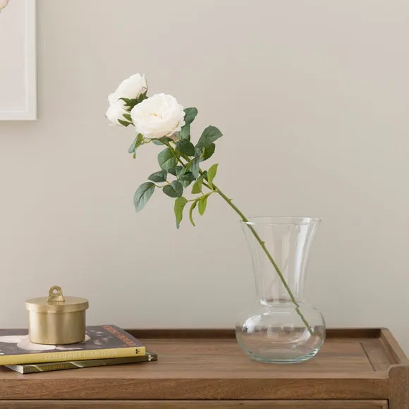 Artificial Cabbage Rose Stem - White image