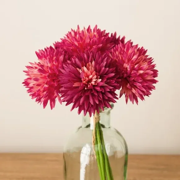 Artificial Chrysanthemum Bouquet - Burgundy
