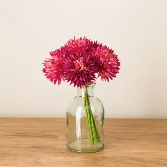 Artificial Chrysanthemum Bouquet - Burgundy