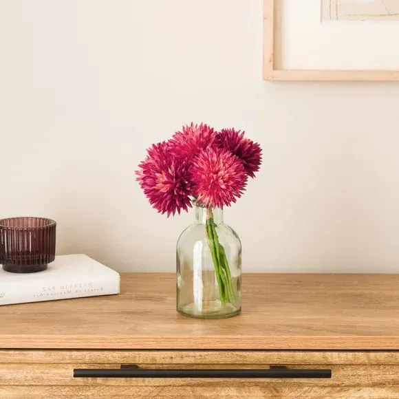 Artificial Chrysanthemum Bouquet - Burgundy