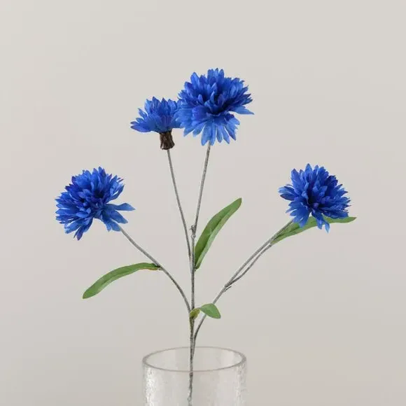 Artificial Cornflower Stem - Blue