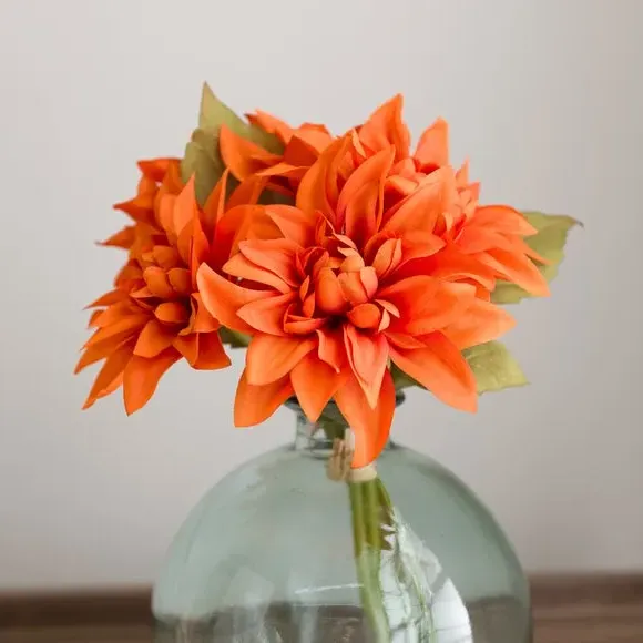 Artificial Dahlia Bouquet - Orange
