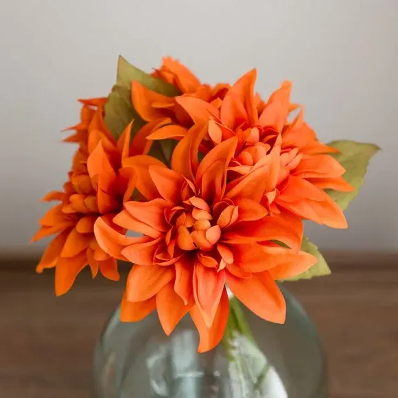Artificial Dahlia Bouquet - Orange