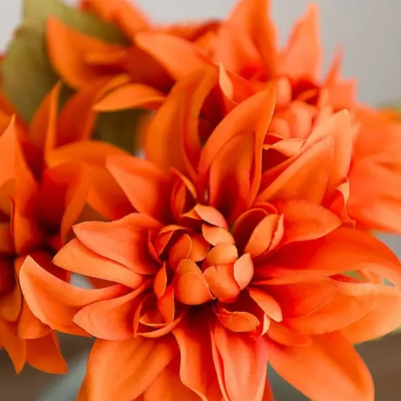 Artificial Dahlia Bouquet - Orange