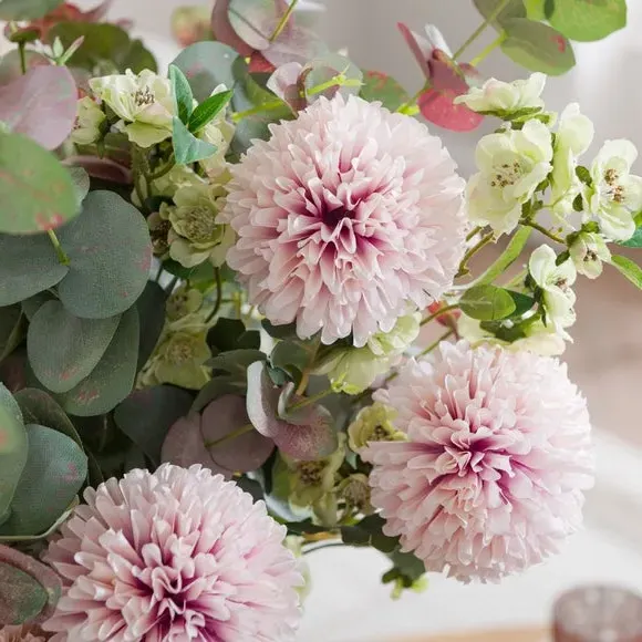 Artificial Dahlia Bouquet - Pink, Mixed Flowers