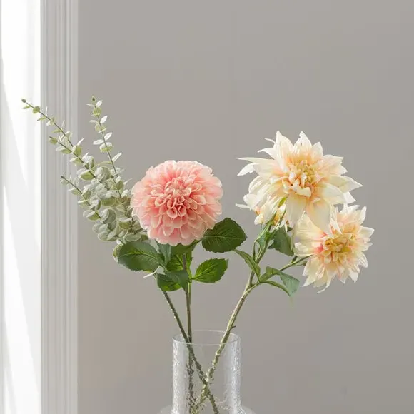 Artificial Dahlia Bouquet - Pink, Silk