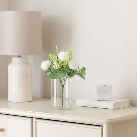 Artificial Dahlia Bundle - White, Plastic image