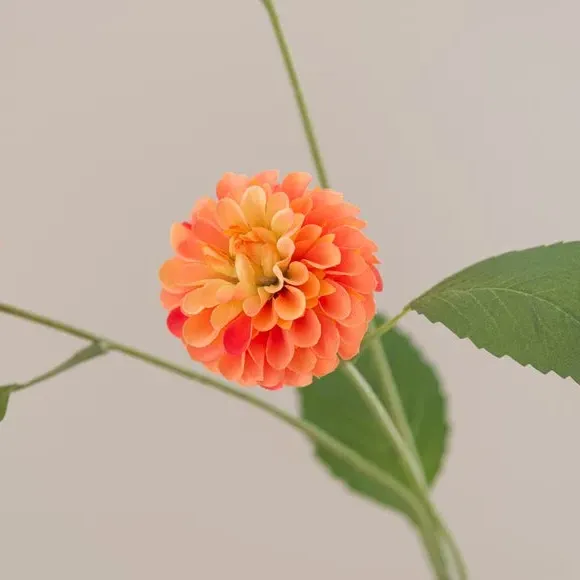 Artificial Dahlia Spray - Orange, Plastic