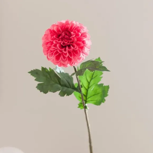 Artificial Dahlia Stem - Fuschia, Plastic