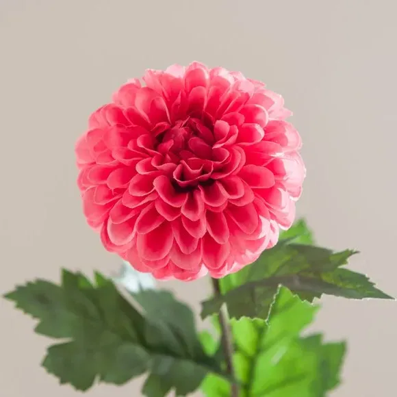 Artificial Dahlia Stem - Fuschia, Plastic