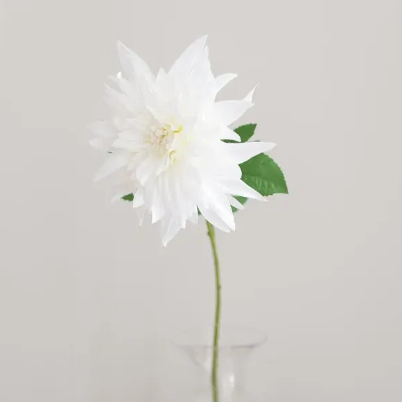 Artificial Dahlia Stem - White