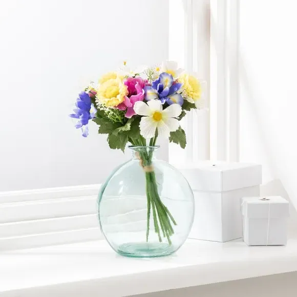 Artificial Daisy and Iris Bouquet - Multicolor image
