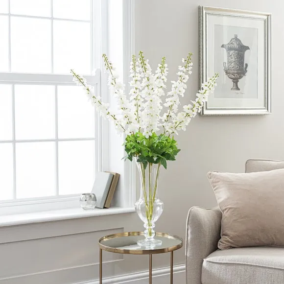 Artificial Delphinium Stem - Cream